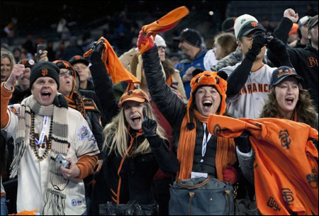 Giants fans light up for rallies